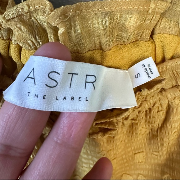 Astr Mustard Off-Shoulder Top - Picture 2 of 4